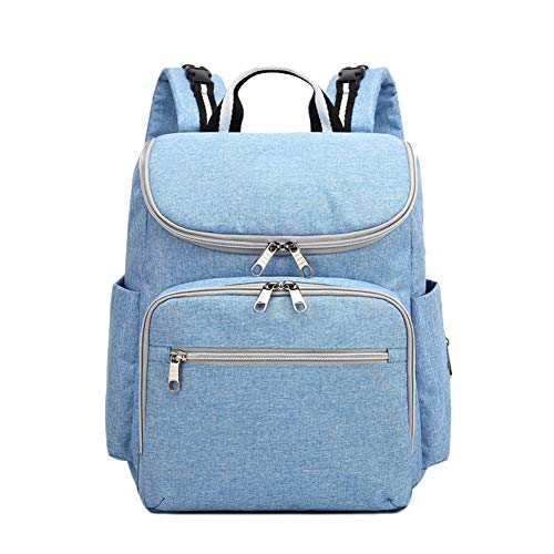 Baby Wickelrucksack Wickeltasche Windeltasche Mit Kinderwagengurte Wasserdichte Mutterschaft Wickeltaschen Multifunktional Babytasche Reiserucksack Rucksack Blau 28 * 14 * 37CM