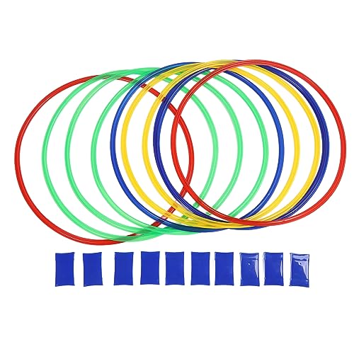 Kinder-Übungsreifen, Springspiel-Ringe für sensorisches Training, körperliche Fitness mit Kombination für Gleichgewicht und Koordination, Kunststoffmaterial (Extragroß 20x9x24cm)