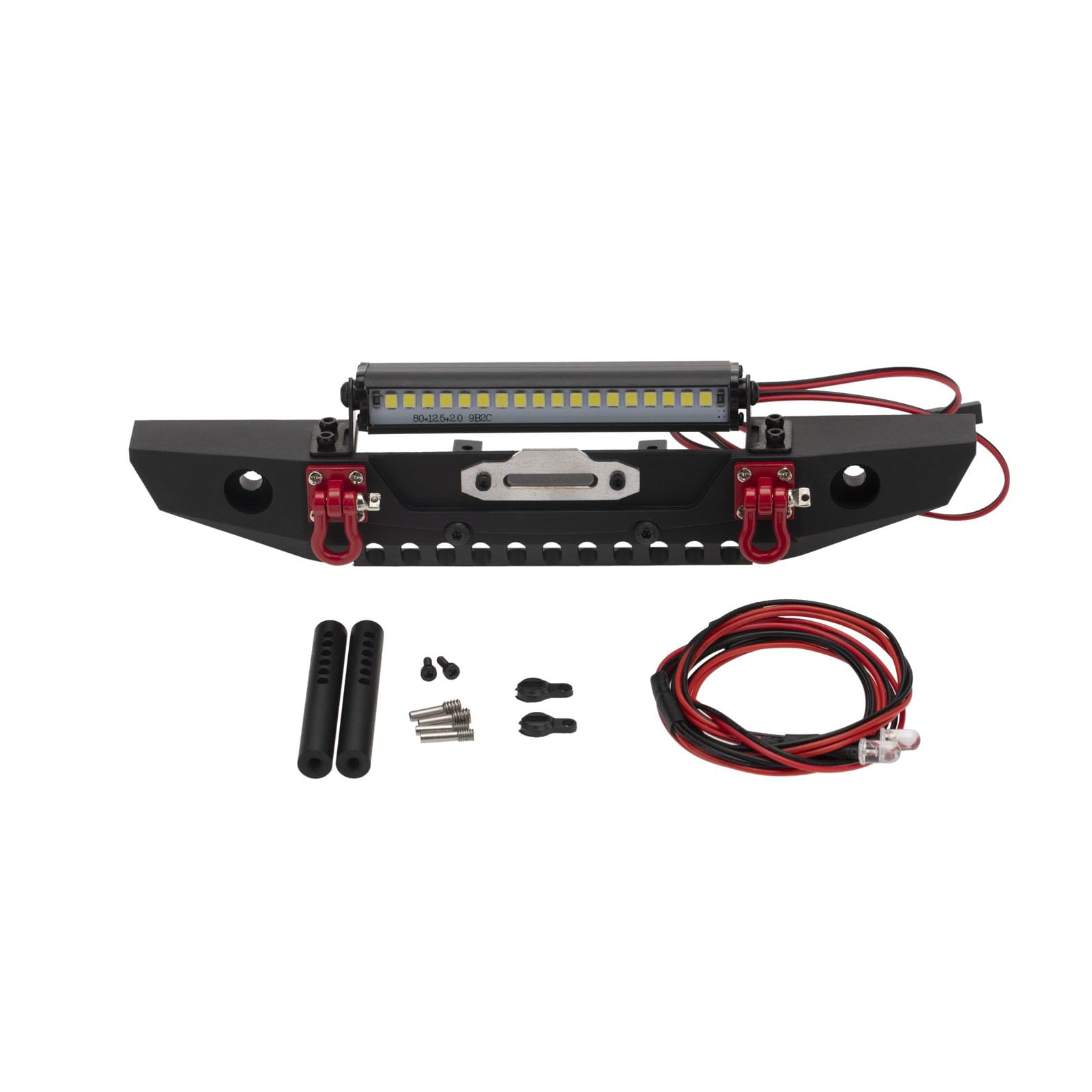 Eladcncmc 1:10 C Crawler Frontstoßstange & Schrauben LED Lampe Einfache Modellauto Spielzeug Ersatzteil TRXA4 SCX10 90046