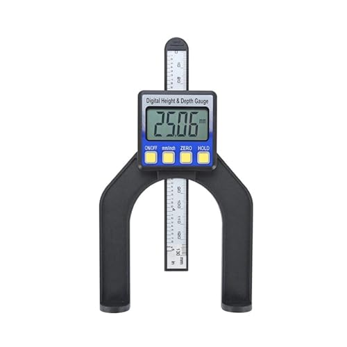 Mikrometer, 0-80mm Digitale Tiefenmesser Meter Werkzeug Digitale Holzbearbeitung Höhenmessgeräte Messschieber Zimmerei Messen Messwerkzeuge,Digitaler Mikrometer(Blue)