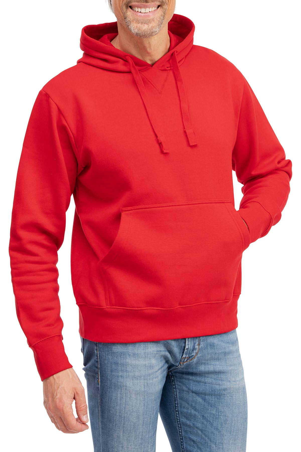 Happy Clothing Herren Pullover mit Kapuze Pulli, Größe:XXL, Farbe:Rot