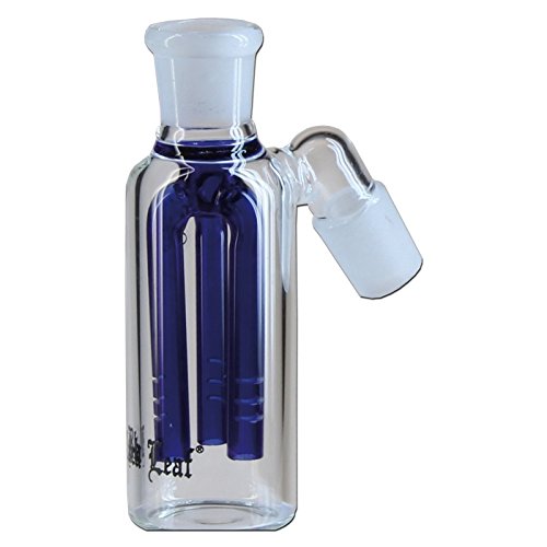 Black Leaf Vorkühler 3-Arm-Perkolator 2x NS 14 Glas Bong Wasserpfeife (blau)