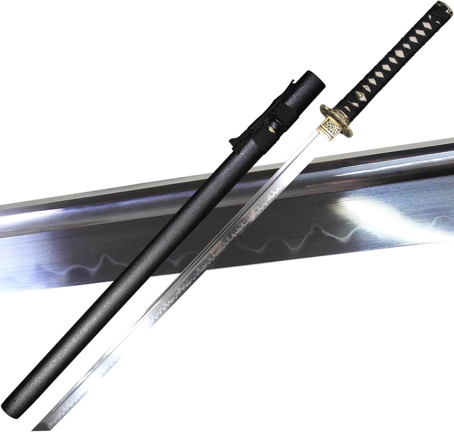 MAUXpIAO Samurai Schwerter Scharfe Echte Längen 102 cm Katana Schwert schwerter/A/102CM