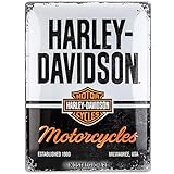 Nostalgic-Art Retro Blechschild, 30 x 40 cm, Harley-Davidson – Motorcycles – Geschenk-Idee für Biker, aus Metall, Vintage Design