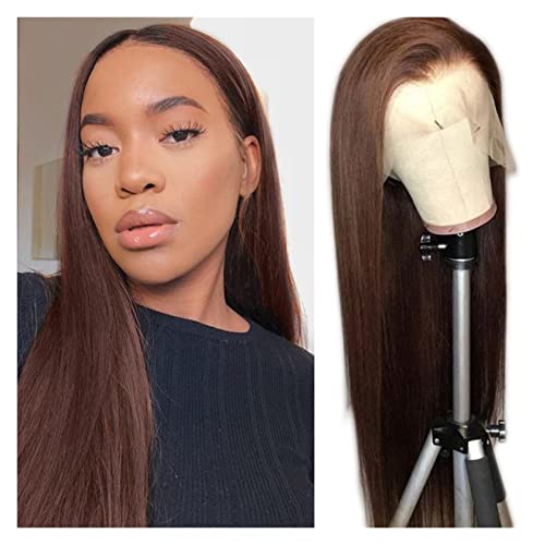 Perücken Brasilianische menschliche haarperücke # 4 braune perücke 10-30 zoll gerade spitze frontperücke 13x4 spitze frontal menschliche haarperücken remy brasilianische haarperücken for frauen Damenp