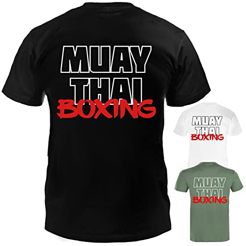 Dynamix Athletics T-Shirt Muay Thai Life - Thaiboxen Kampfsport Shirt für Sport und Freizeit mit Muay Thai Aufdruck in 3 tollen Farben (as3, Alpha, x_l, Regular, Regular, Schwarz)