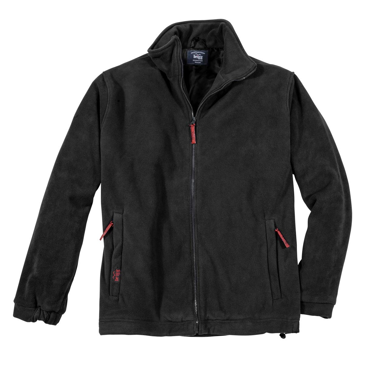 Brigg Fleecejacke Übergröße schwarz, XL Größe:8XL