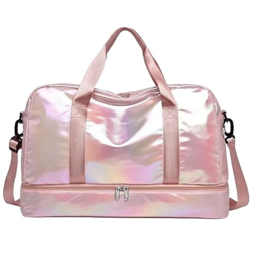 Reisetasche wasserdichte Reise Fitness Tasche Damen Sportbekleidung Aufbewahrungstasche Multifunktionale Nasse Und Trockene Trennung-Rosa A