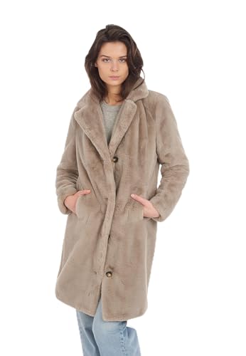 Oakwood Damen Cyber Mantel, Dunkelbeige, 46