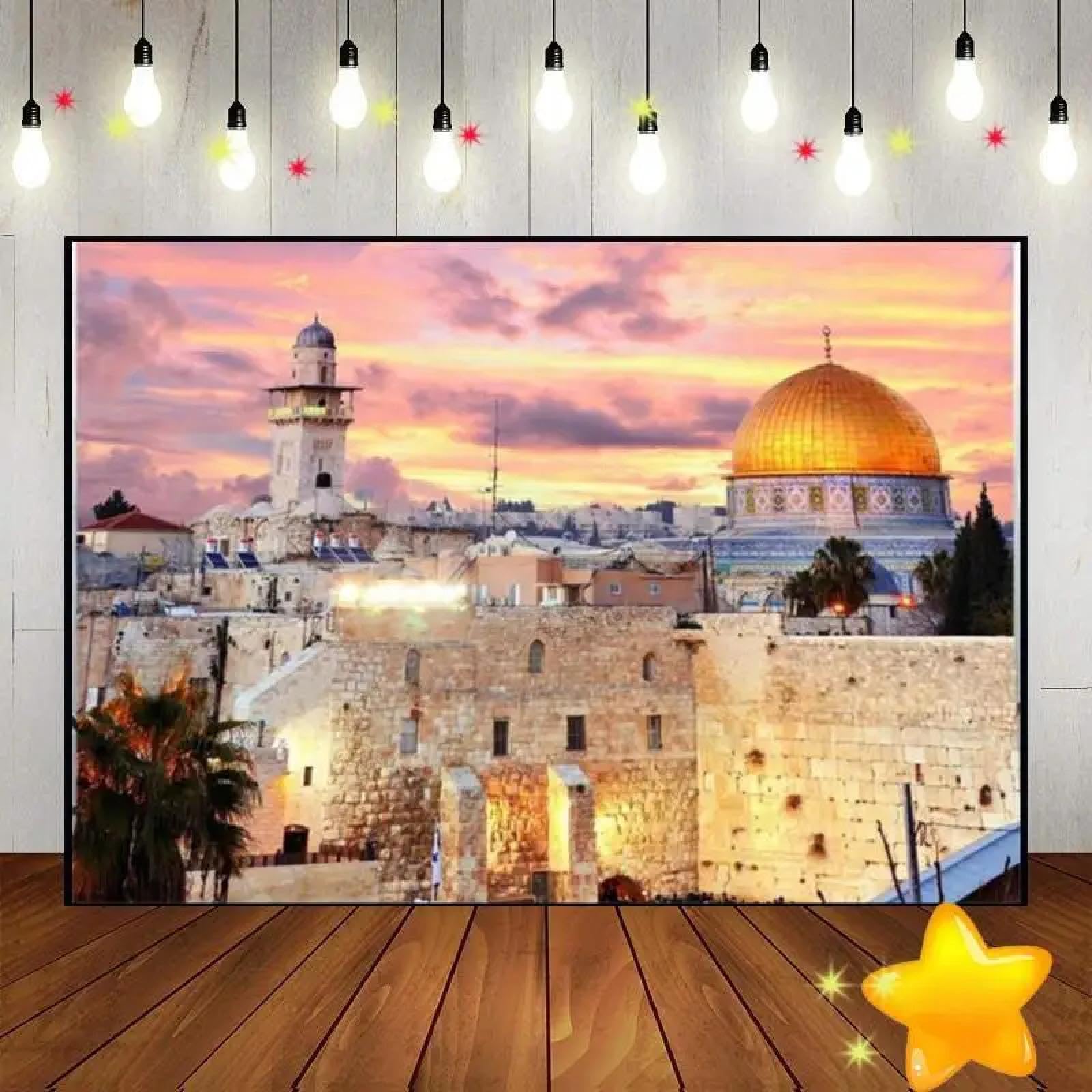 Jerusalemer Klagemauer Pessach Hintergrund Babyparty Dekoration Jüdisches Jahr 210X150cm