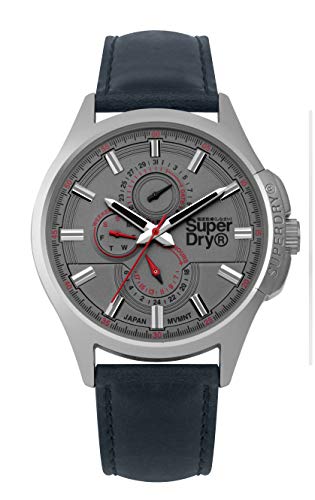 Superdry Herren Multi Zifferblatt Quarz Uhr mit Leder Armband SYG258U