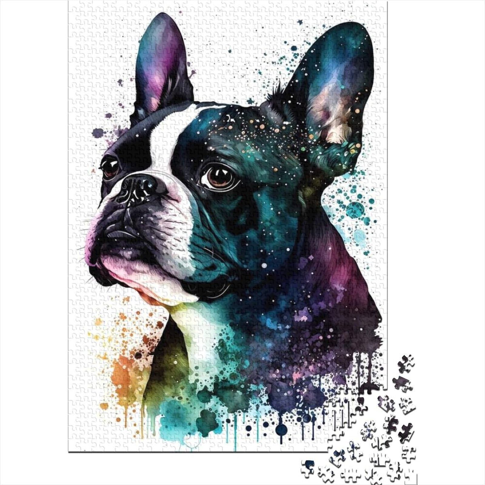 500 Puzzles für Erwachsene, 500 Teile, Tier-Fantasie-Hund, Holzpuzzles, Puzzles für Erwachsene und Teenager, tolle Geschenke für die ganze Familie (Größe 52 x 37 cm)