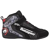 Furygan V4 Easy D3O Vented Herren Motorradschuhe, Atmungsaktiv, verstärkter Malleolus-Schutz, maximale Sicherheit-Komfort und Luftzirkulation, Black Gray, 41 EU