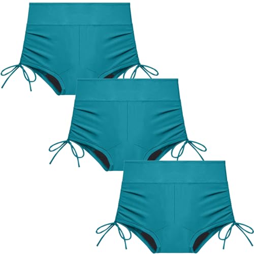 3pcs Bademode Zum Schwimmen Zeichenfolge, PeriodenunterschwäSche Starke Blutung Spurlos, Inkontinenz Slip Damen Perioden Hohe Taille