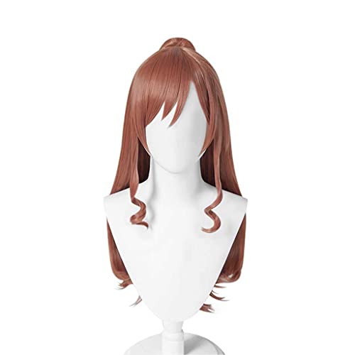 LINLINCD-Wig Anime Cosplay Anime Cosplay Perücke Bang Dream Lisa Imai Perücke Braune Lange Perücke mit gratis Haarnetz for Party Karneval Halloween Perücken