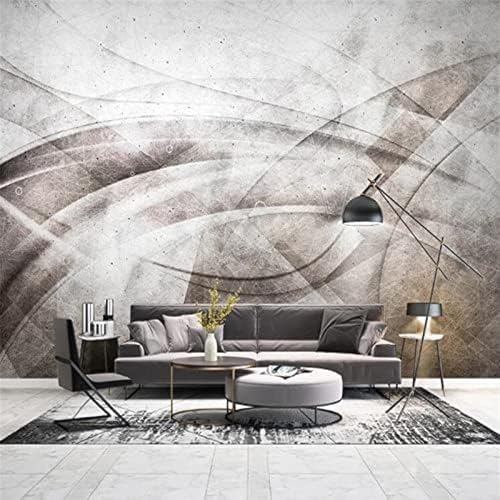 XLMING Abstrakt Geometrisch Weiß 3D Tapete Wohnzimmer Sofa Schlafzimmer Esszimmer Home Dekoration Wand-250cm×170cm