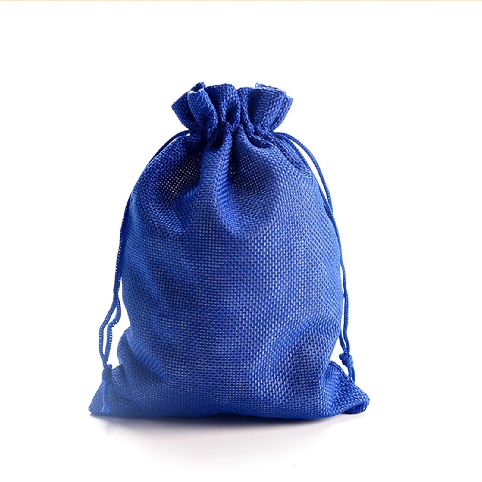 Baumwollbeutel mit Kordelzug 100Pcs/Lot Vintage Natural Jute Gift Pouches Linen Burlap Drawstring Bags Jewelry Packing Pouches Sachet Christmas Party Bags (Color : Royal blue, Size : 10x14 cm)