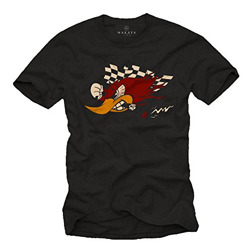 Motorrad und Tuning T-Shirt für Herren - Woody Racing Team - Geschenke Zubehör für Männer schwarz XL