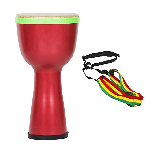 Afrikanische Trommel, tragbare Djembe-Trommel mit buntem Muster, ABS, Ziegenhaut des Schlagzeugkopfs, Percussion-Musikinstrument, afrikanische Trommeln für Erwachsene, Kinder, Djembe, afrikanische