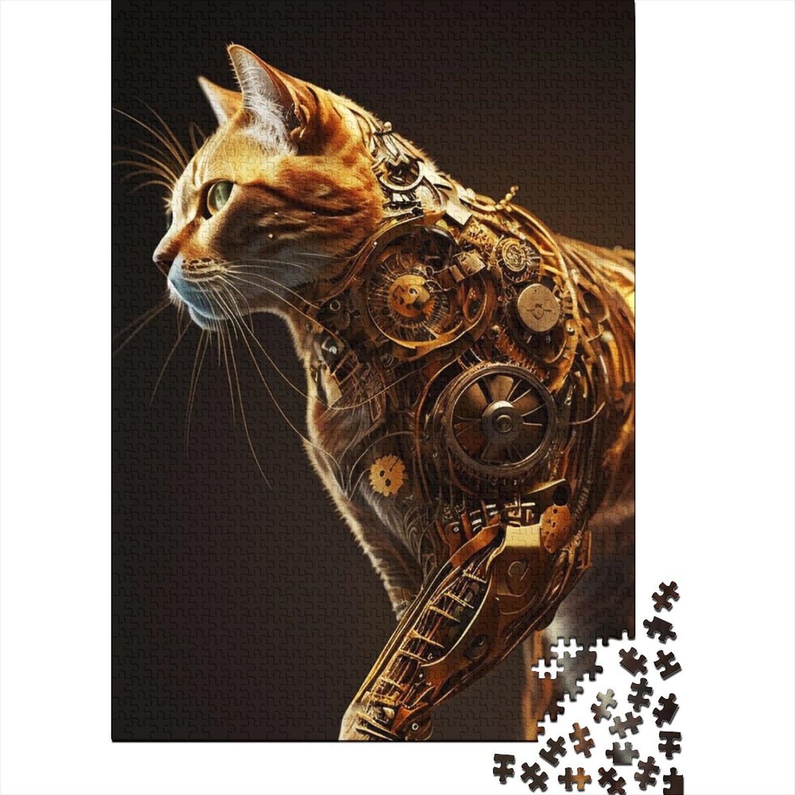 500 große Teile Puzzle für Erwachsene Katzenroboter Puzzles für Erwachsene und Jugendliche ganze Familie und die 52x38cm