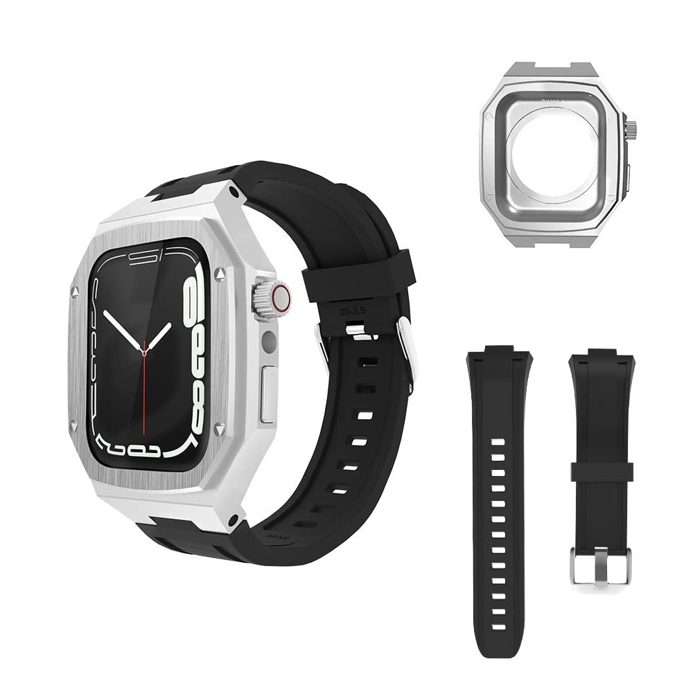 TONECY Silikonarmband für Apple Watch 8 / 7, Band 45 mm, für Apple Watch 5 SE 44 mm, iWatch Serie 6, Schutzhülle, Armbandzubehör