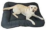 E-dogbed Hundebett by Hundekorb Tierkissen Hundesofa Hundeliege Hundekissen Hundekörbchen Schlafplatz Hundematratze Polyester Farbe und Größe wählbar von M bis XXL (L - 110x90 cm, Grau)