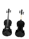 Standard Violine 4/4 Schwarze Violine Akustische Massivholz Violino Professionelle Saiteninstrument Violine Mit Bogen(Violin)