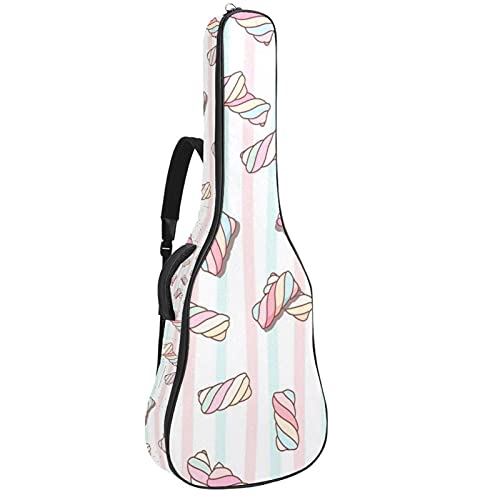 Akustische Gitarrentasche mit mehreren Taschen Dicke Polsterung Wasserdichter Gitarrenkoffer Gig Bag 108,9x42,9x11,9 cm，Candy