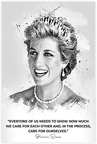 DIY 5d Diamant Malerei Kits FüR Erwachsene Und Kinder Promi Inspirierende Zitate Bilder Prinzessin Diana Spencer 1 Kreuzstich Art Kristall Strass Stickerei Painting 23.6"x35.4"(60x90cm) Kein Rahmen