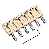 6Pcs 10 5mm Gitarre Brücke Sättel Messing Tremolo Brücken Sattel Elektrische Gitarre Brücke Sättel Gitarre Teile Ersatz