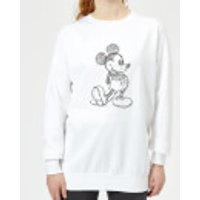 Disney Mickey Mouse Sketch Damen Sweatshirt - Weiß - S - Weiß