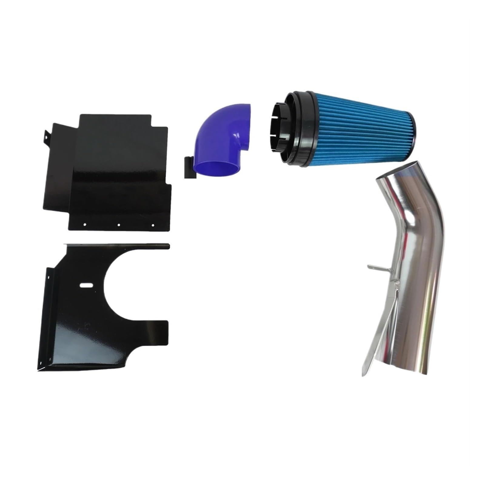 Induktion Schlauch Kit Für GMC Für Sierra 1500 Für Denali 6.0L Für Yukon 2005 2006 2007 High Flow Kaltluftansaugrohr-Kit Auto Luftansaug(Blau)