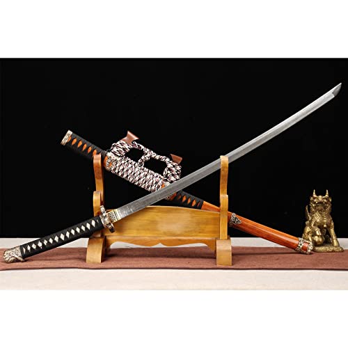 LQSMX sword echtes Katana Schwert 41in Samurai Schwert Falten und schmieden Musterstahl/Damaskusstahl/scharf