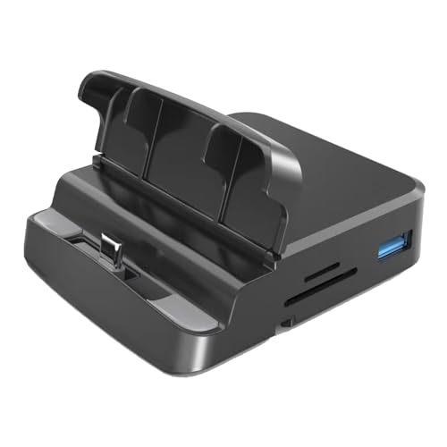 Qsvbeeqj Multifunktionale Typ-C-HUB-Dockstation für Handy, Tablet, Dockingstation, USB-Anschluss, Kartenleser, Telefonständer