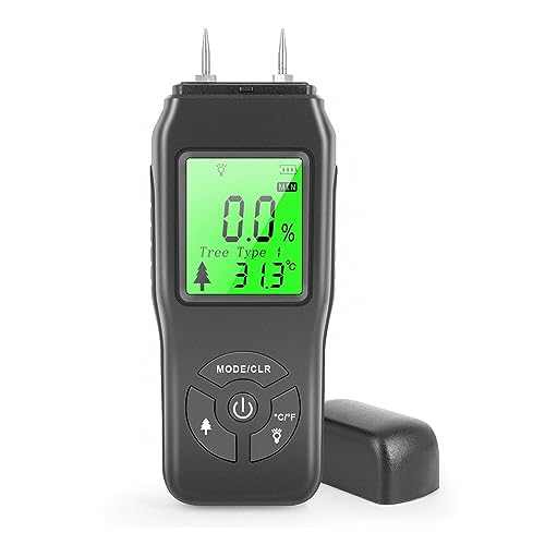 Feuchtigkeitsmesser GN601 Holzfeuchtemessgerät 0-99,9% Digitaler Feuchtigkeitssensor-Detektor Multiszenen-Messung Pin-Typ for Holz/Baumaterialien Feuchtigkeitsmesser(2)