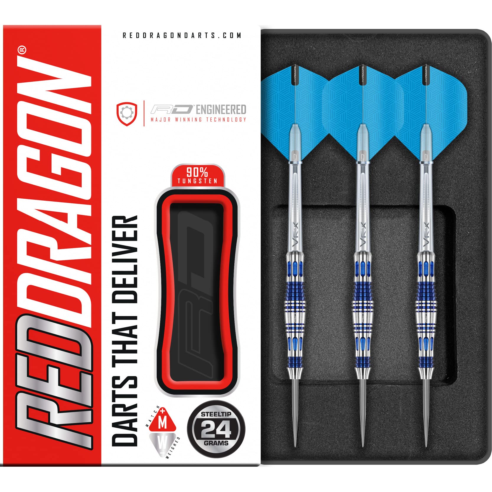 RED DRAGON Galactics 24g Tungsten Darts mit Flights und Schäfte