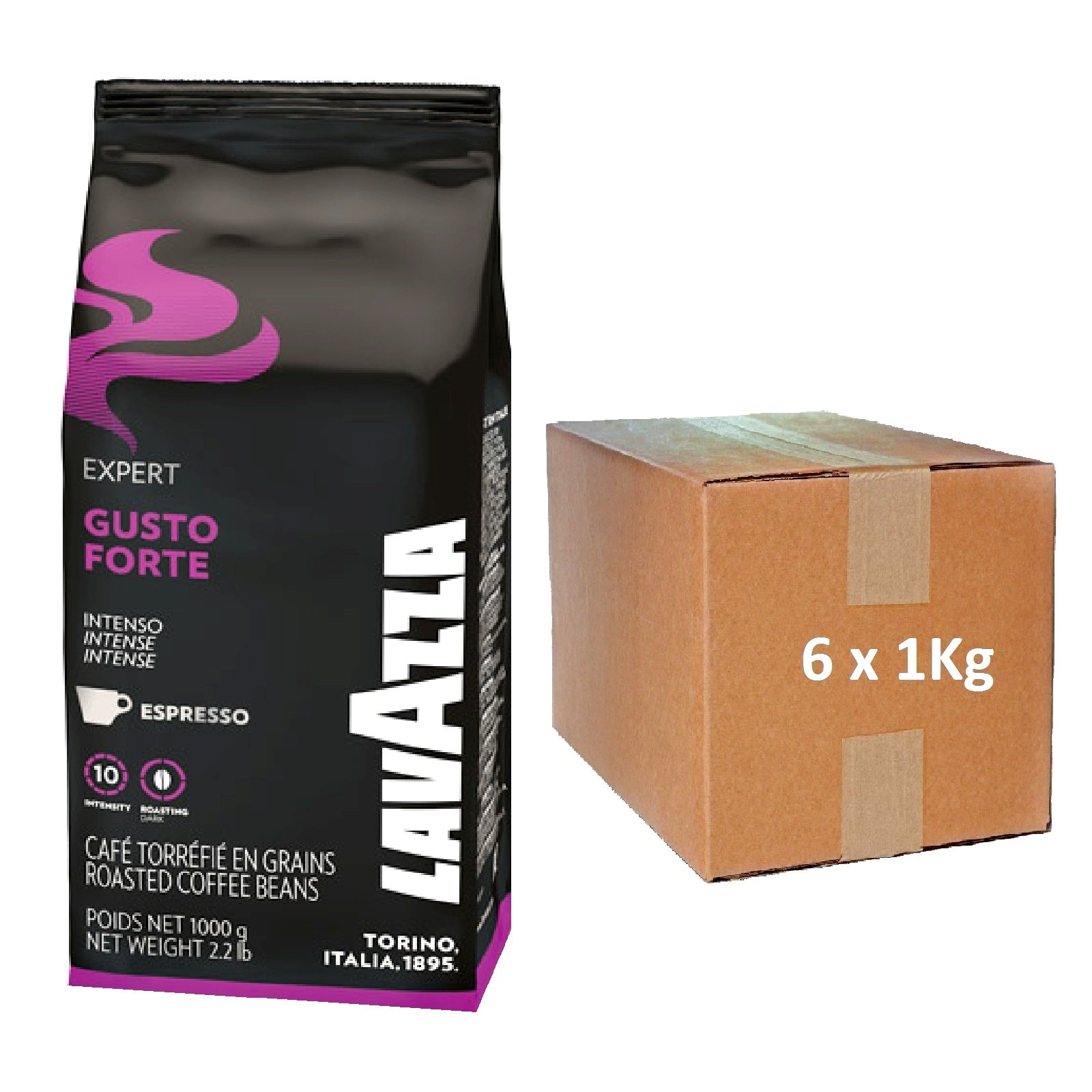 LAVAZZA Espresso Vending - GUSTO FORTE ( 6 x 1000 g ) ganze Bohne