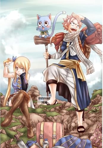 Hfmquisutron Japanische Anime Fairy Tail Poster Holzpuzzle 1000 Teile Erwachsene Spielzeug Dekompression Spiel Rt158Ha