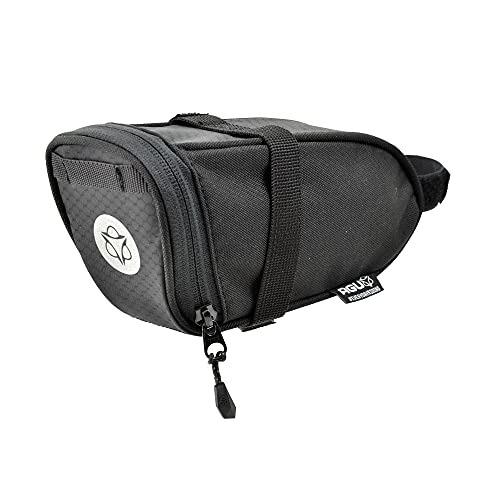 AGU Performance DWR Satteltasche Fahrrad, 0.7L Fahrrad Satteltasche, Wasserabweisend, Reflektierend, 100% Recyceltes Polyester - Schwarz