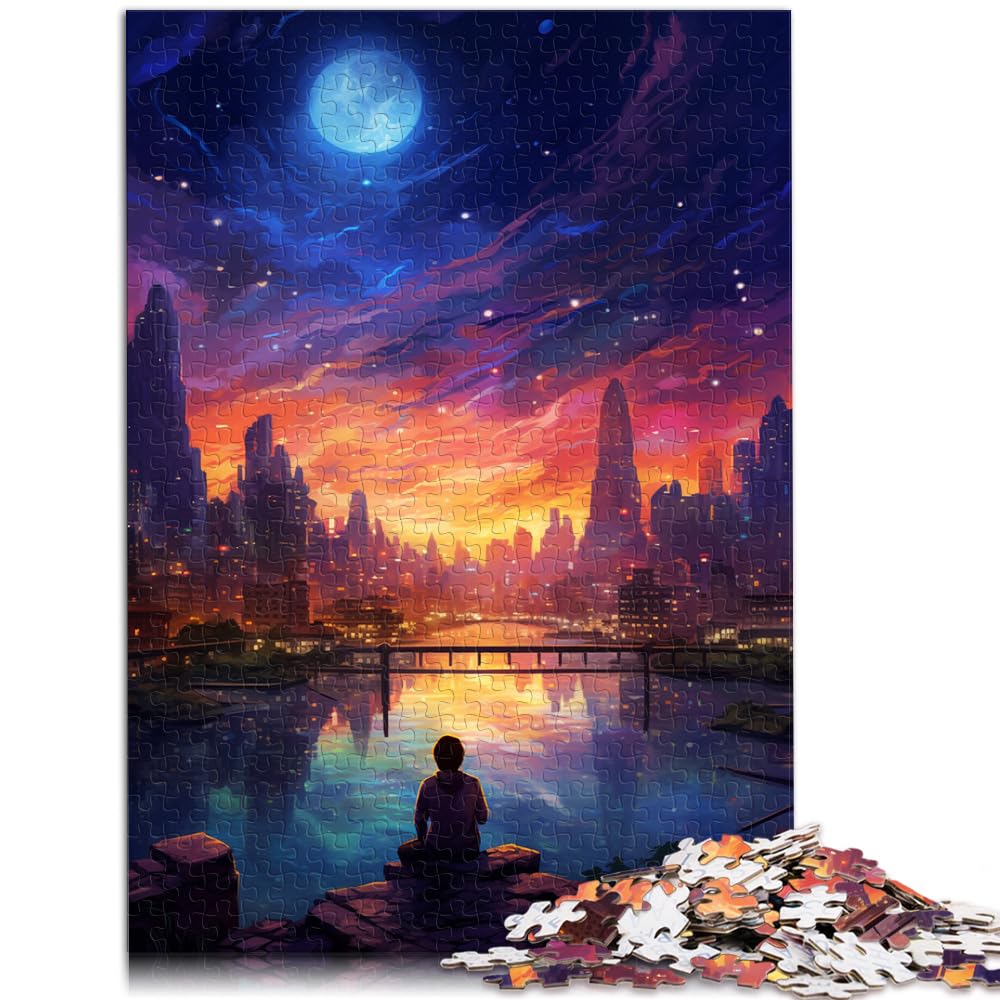 Puzzles Geschenke Spielzeug Schöne und spektakuläre Stadt Puzzle 1000 Teile für Erwachsene Holzpuzzle Familienunterhaltungsspielzeug 1000 Stück (50x75cm)