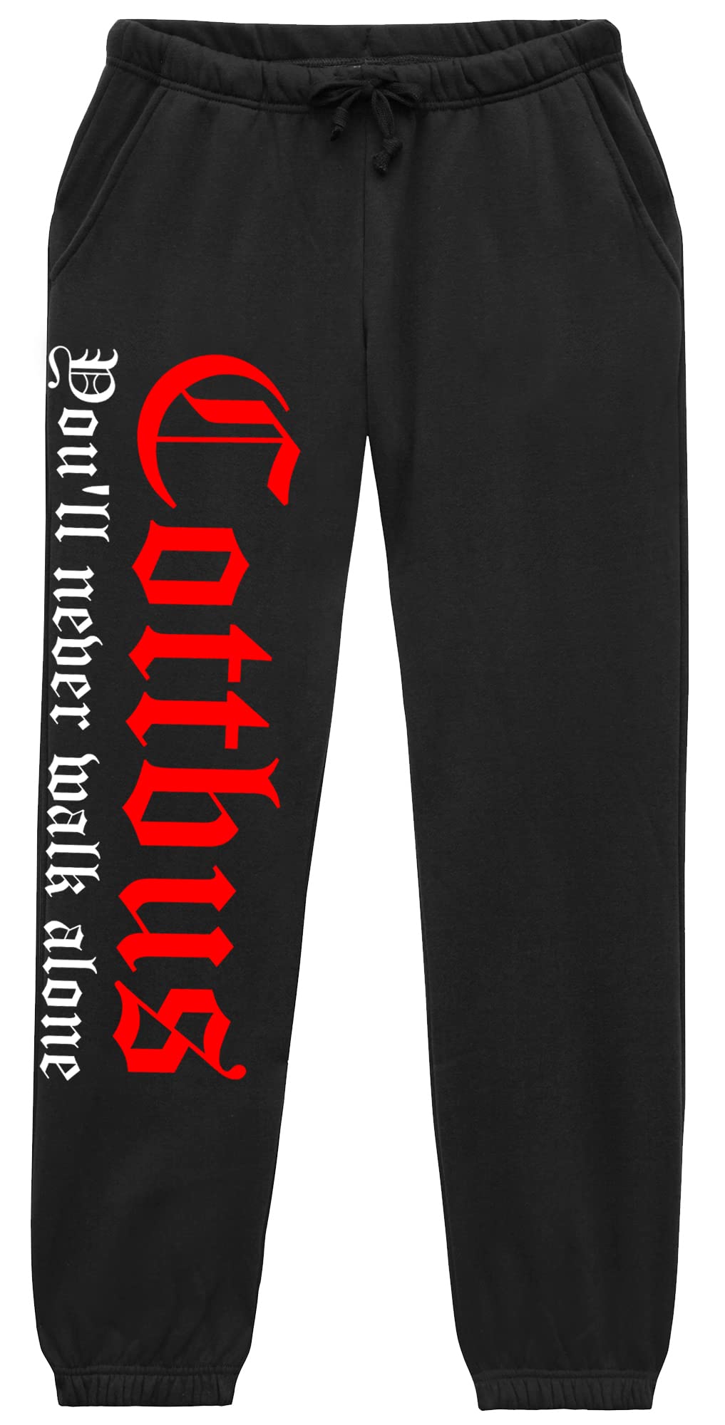 Cottbus Never Walk Alone Jogginghose | Cottbus Hose Herren Fussball Ultras Sport Freizeit | (XL)