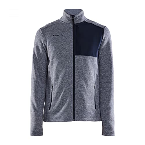 Craft ADV EXPLORE HEAVY FLEECE JACKET | Fleecejacke Herren 3XL | Flow-Blaze | Gebürstete Innenseite | Brusttasche mit Reißverschluss | Sweatjacke Herren | Activewear für Herren