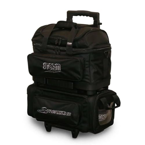 Storm Streamline Bowlingtasche mit 4 Kugeln, Carbon/Schwarz