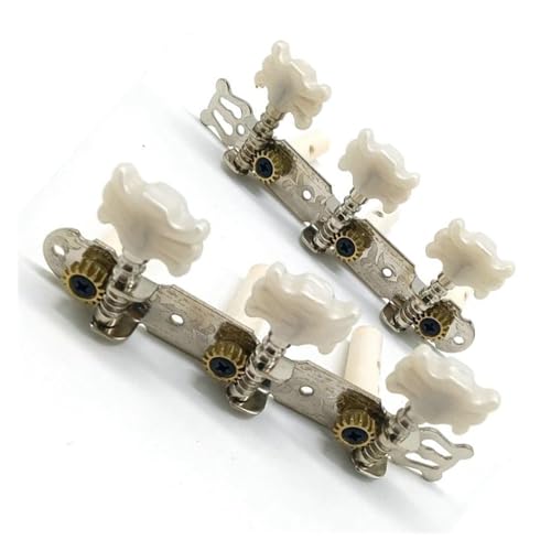 Strings Tuning Pegs Mechaniken Für Gitarre Paar Gitarren-Stimmwirbel, Stimmgerät, weiße Mechaniken für klassische Gitarrenteile