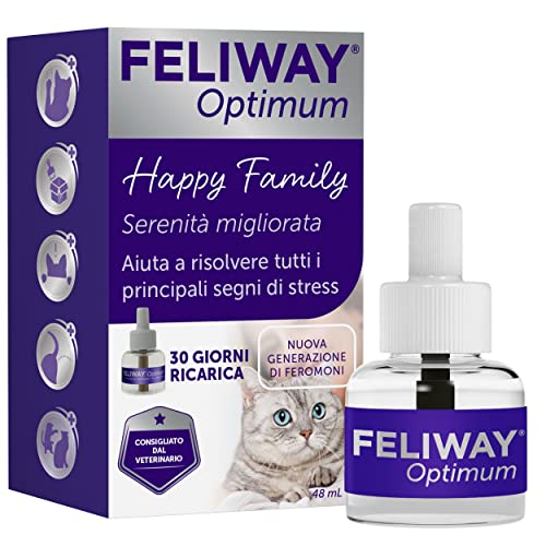 FELIWAY Optimum Anti-Stress-Anti-Stress-Nachfüllpackung für Katzen, 1 x 48 ml