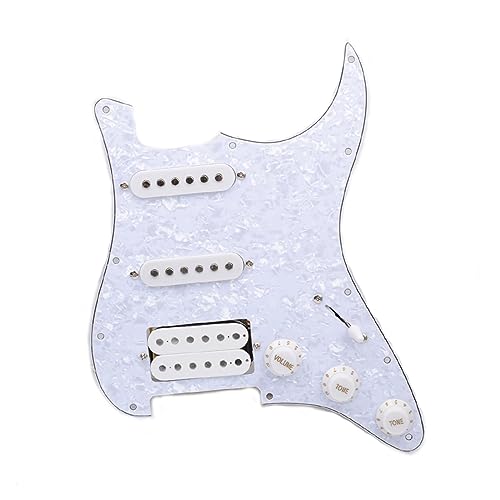 Schlagbrett Für E-Gitarre Und Weißer Humbucker Mit SSH-geladener, Vorverdrahteter Schlagplattenbaugruppe (Color : 09)