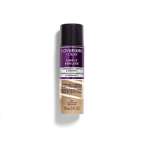 COVERGIRL Simply Ageless 3-in-1 Liquid Foundation - Golden Tan 257