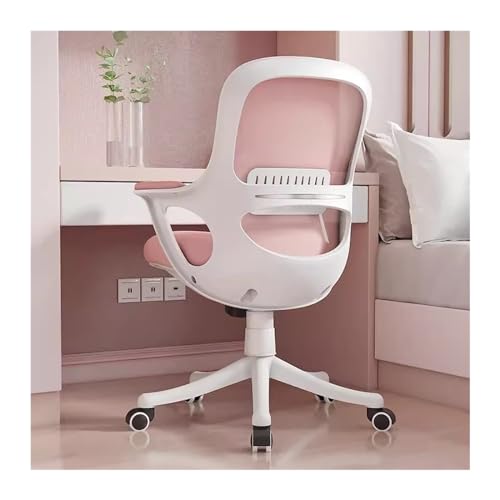 Bürostuhl, ergonomischer Bürostuhl aus Netzgewebe, Schreibtischstuhl mit hoher Rückenlehne und verschiebbarem Sitz, drehbarer Computer-Gaming-Stuhl für Männer und Frauen, Drehstuhl (Pink) Beauty