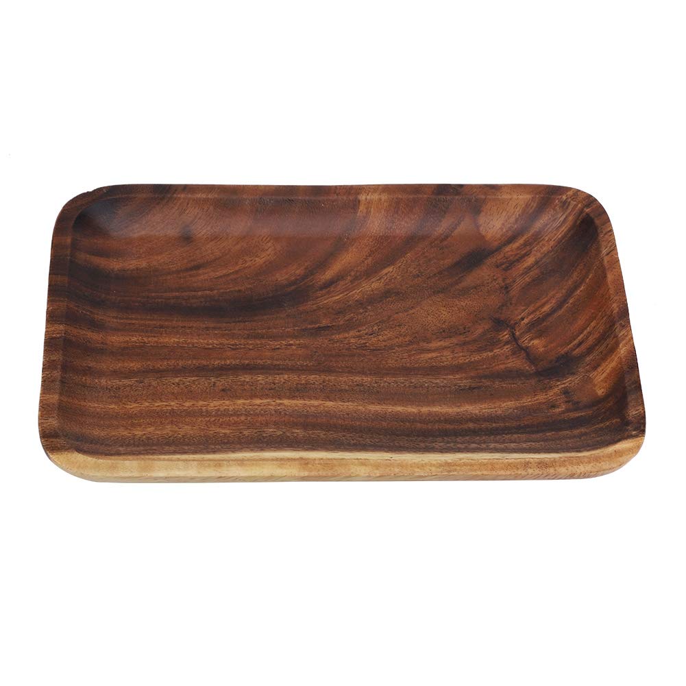 Food Tray - Elegante Sushi Tray Snacks Salat Desserts Holz Servierteller für Home Restaurant(25 * 17 * 2cm)