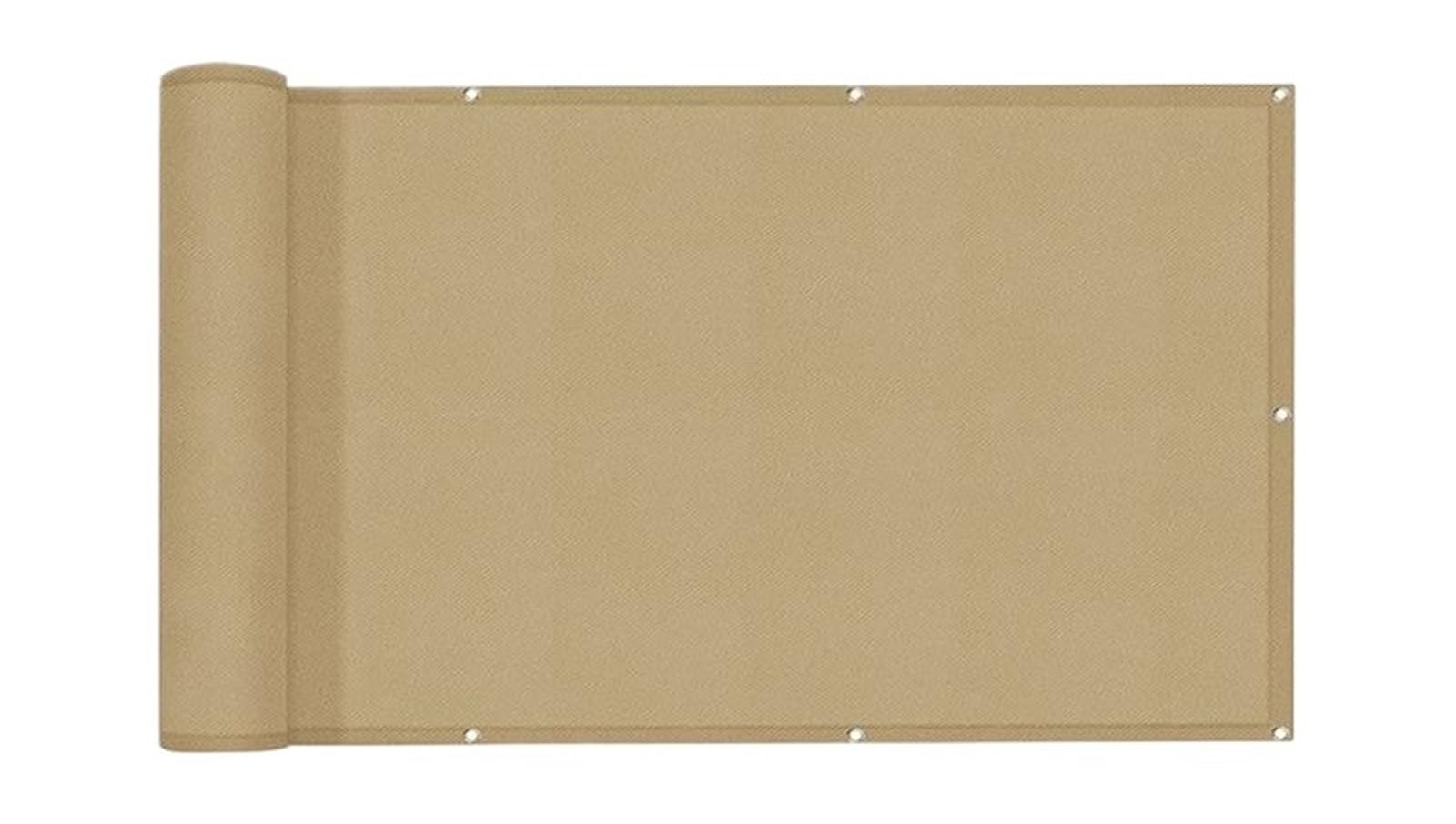 AMEEDA Balkon Sichtschutz Wasserdichter Zaun, Segel, Balkongeländer, Sichtschutz, regenfest, UV-beständig, for Terrasse, Windschutz, Stoff, Sonnenschutz, Schattentuch(Coffee - 50CM,1.2x4m)